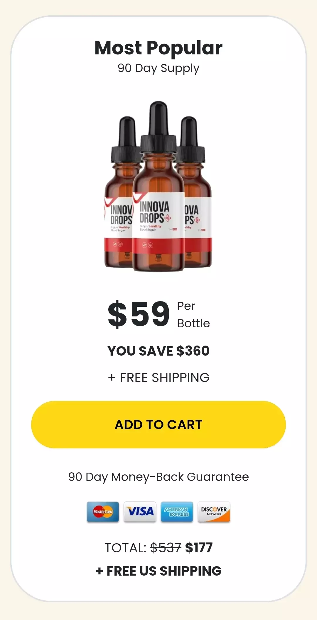 Innova Drops™ 3 bottles pricing